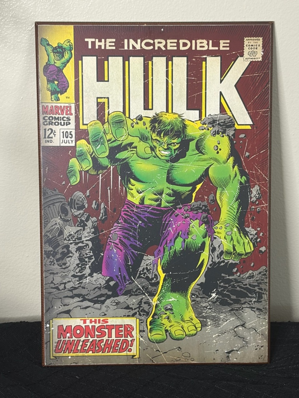 The Incredible Hulk Wall Art | Marvel Comics Framed Print | Comic Decor